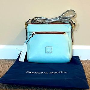 Dooney & Bourke Florentine Leather Allison Crossbody - Pale Blue - NWT